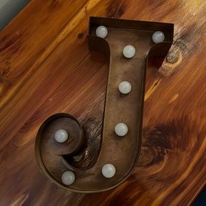 Letter J wall hanging art